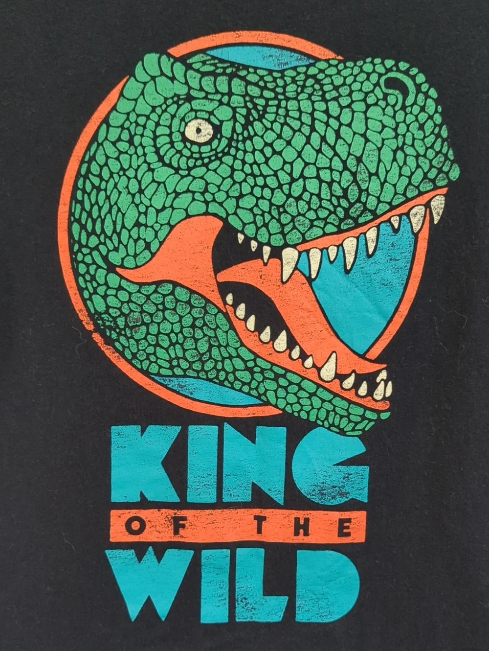 3/$20🌟 OshKosh B'gosh Boys' Navy Blue King of the Wild T-Rex Graphic Tee Size 6
